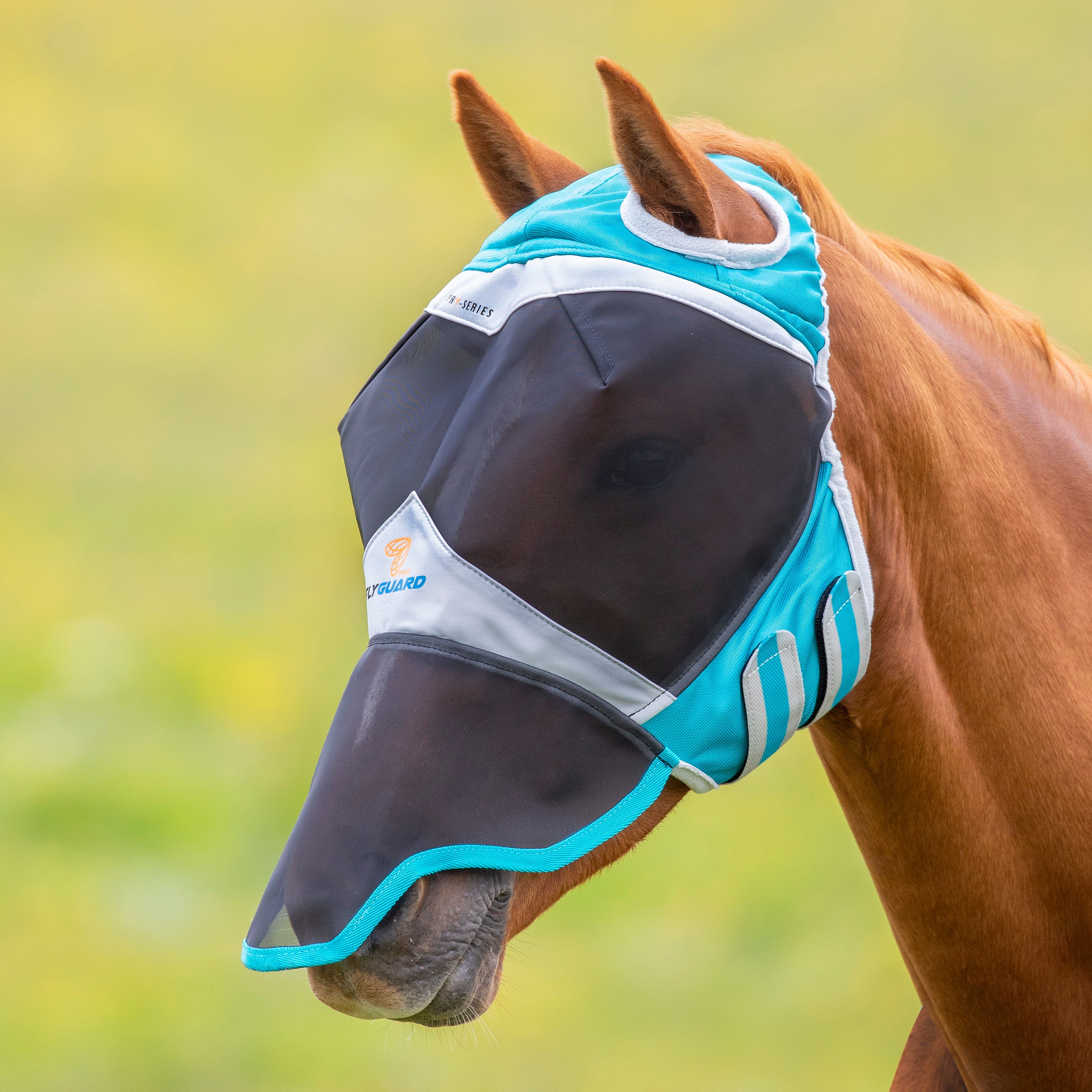 Shires FlyGuard Pro Fine Mesh Fly Mask with Ear Holes & Nose - Image 3